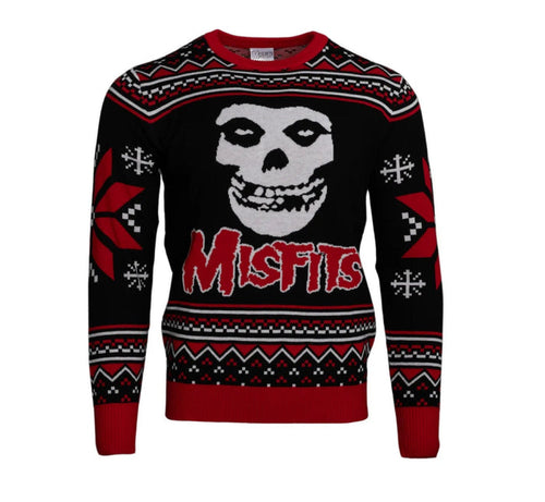 Misfits Punk Rock Crimson Ghost Skull Unisex Logo Ugly Christmas Sweater - TVStoreOnline