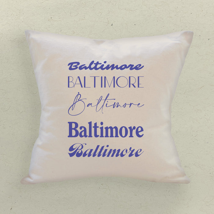 Mixed Fonts - Custom Square Canvas Pillow