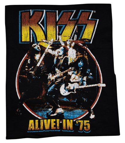 Music Band Kiss Alive in 75 Black T-Shirt - TVStoreOnline