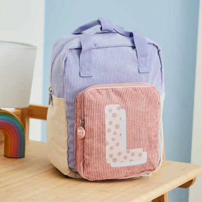 My Kids Personalised Bold Initial Medium Grab Handle Backpack