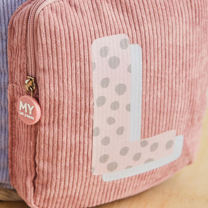 My Kids Personalised Bold Initial Medium Grab Handle Backpack