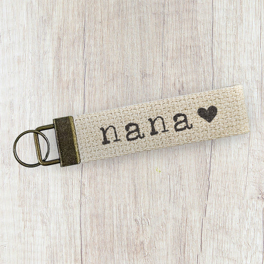 Nana Heart - Mother's Day Canvas Key Fob