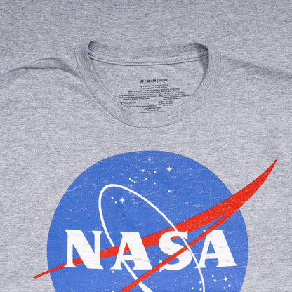 NASA Logo Men's Officially Licensed Short Sleeve Gray T-Shirt - TVStoreOnline