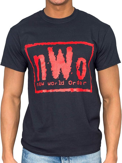 New World Order Replica Red Ink Black Halloween Cosplay Costume T-shirt