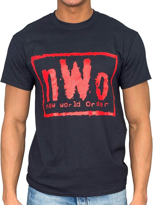 New World Order Replica Red Ink Black Halloween Cosplay Costume T-shirt