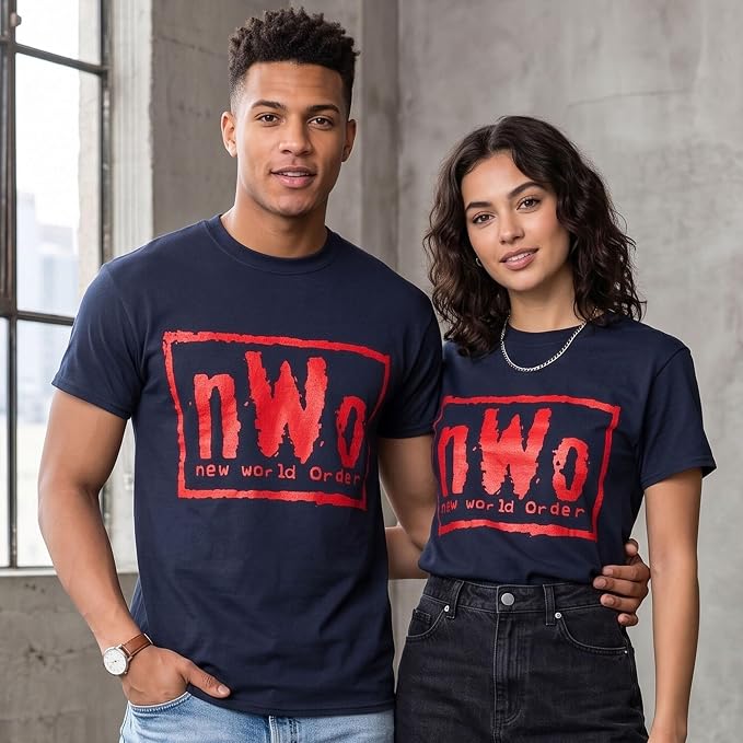 New World Order Replica Red Ink Black Halloween Cosplay Costume T-shirt