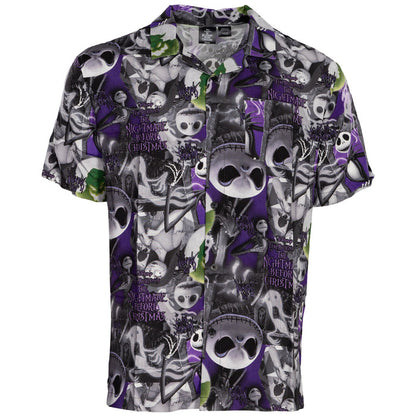 Nightmare Before Christmas Jack All Over Button Up Shirt - TVStoreOnline
