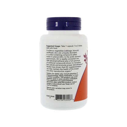 Now Foods I3C Indole - 3 - Carbinol 200 mg 60 Vcaps - 3056 - The Oasis of Health