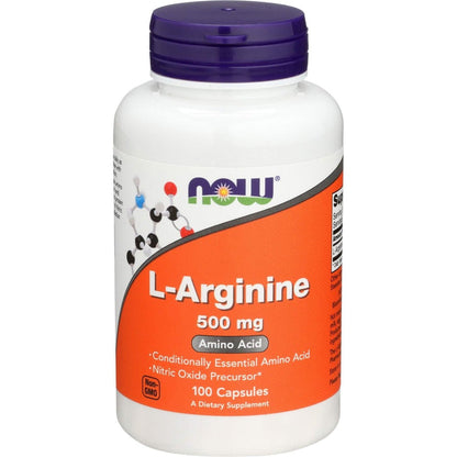 Now Foods L - Arginine 500 mg 100 Vcaps - 0030 - The Oasis of Health