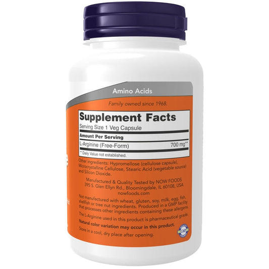 Now Foods L - Arginine 700 mg 180 Vcaps - 0033 - The Oasis of Health