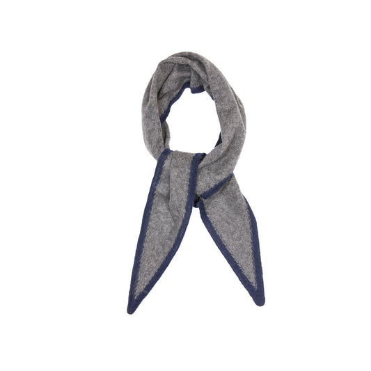 Oats & Rice Cashmere Spindle Scarf in Grey