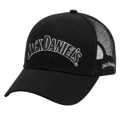 Official Jack Daniel's Black Arch Logo Adult Unisex Trucker Hat - TVStoreOnline