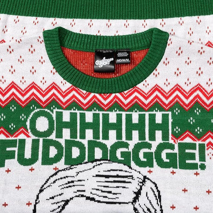 Officially Licensed Christmas Story Ralphie Ohh Fuddggee Adult Knitted Ugly Christmas Sweater - TVStoreOnline