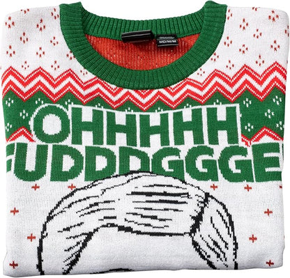 Officially Licensed Christmas Story Ralphie Ohh Fuddggee Adult Knitted Ugly Christmas Sweater - TVStoreOnline