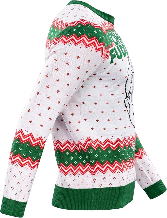 Officially Licensed Christmas Story Ralphie Ohh Fuddggee Adult Knitted Ugly Christmas Sweater - TVStoreOnline