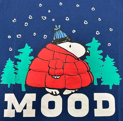 Officially Licensed Peanuts Snoopy Mood Puff Jacket Graphic Tee Adult Unisex T-Shirt - TVStoreOnline