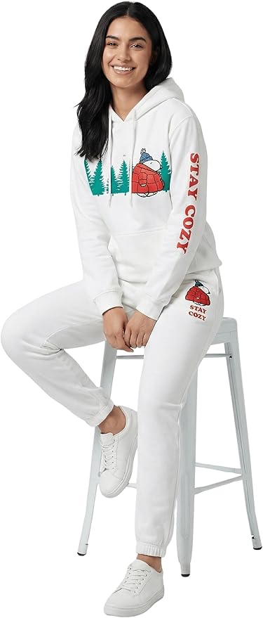 Officially Licensed Peanuts Snoopy Stay Cozy Embroidered Adult Unisex Sweatpants - TVStoreOnline