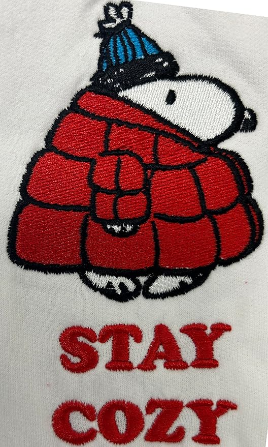 Officially Licensed Peanuts Snoopy Stay Cozy Embroidered Adult Unisex Sweatpants - TVStoreOnline
