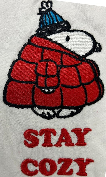 Officially Licensed Peanuts Snoopy Stay Cozy Embroidered Adult Unisex Sweatpants - TVStoreOnline