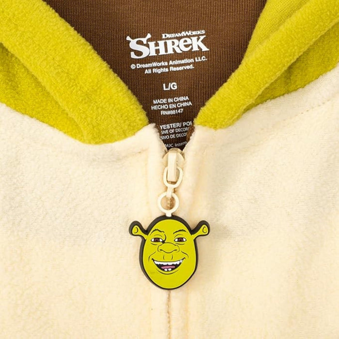 Officially Licensed Shrek Adult Unisex Halloween Cosplay Costume Fleece Jumpsuit - TVStoreOnline