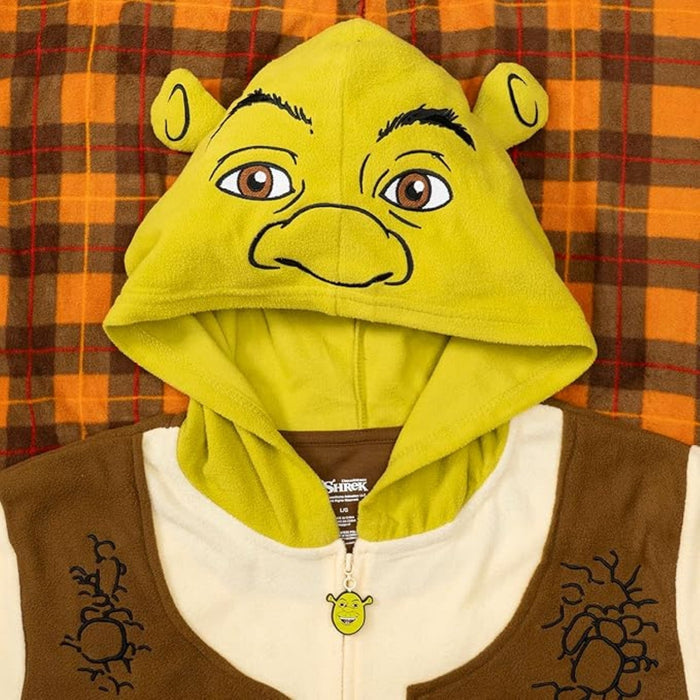 Officially Licensed Shrek Adult Unisex Halloween Cosplay Costume Fleece Jumpsuit - TVStoreOnline