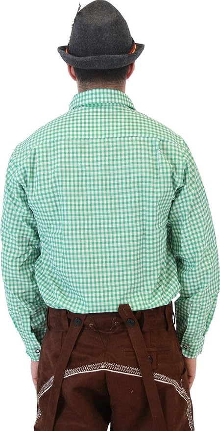 Oktoberfest German Bavarian Trachten Adult Unisex Costume Plaid Shirt (3 Colors) - TVStoreOnline