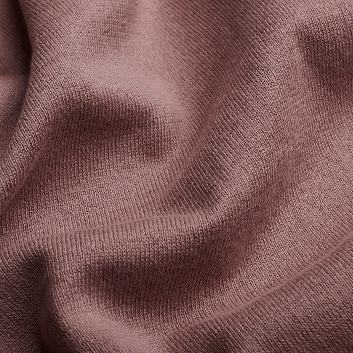 Open Collar Knitted Polo - Dusky Pink