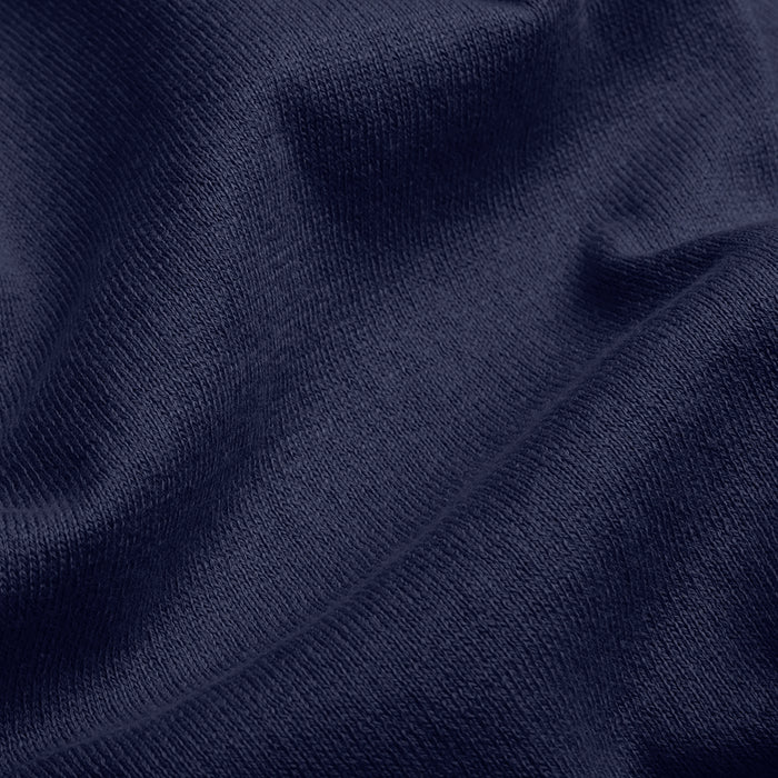 Open Collar Knitted Polo - Navy