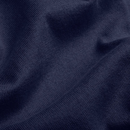 Open Collar Knitted Polo - Navy