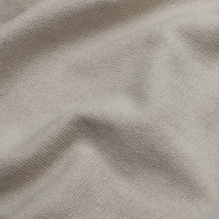 Open Collar Knitted Polo - Oatmeal