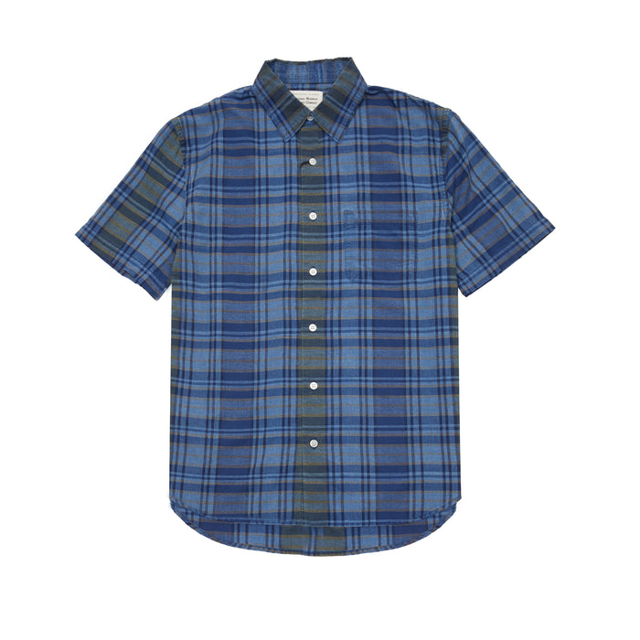 Original Madras Lax Short Sleeve Shirt in Indigo Check