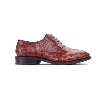 Oxford Shoe - Croc Brown