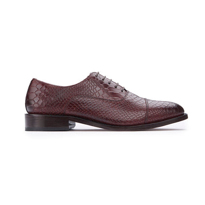Oxford Shoe - Croc Burgundy