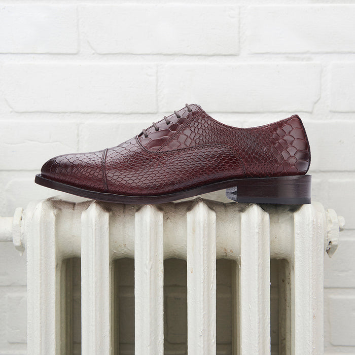 Oxford Shoe - Croc Burgundy
