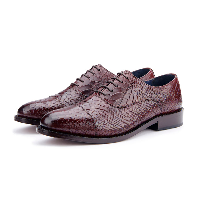Oxford Shoe - Croc Burgundy