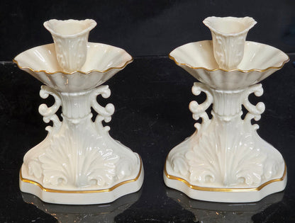 Pair of Lenox candle sticks Made in USA