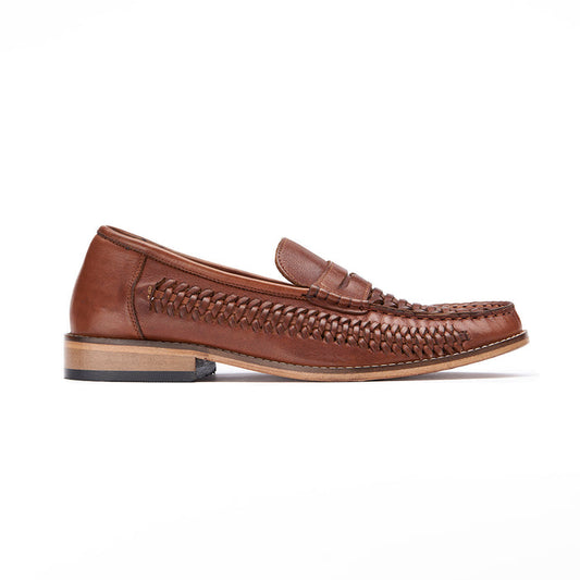 Penny Loafer - Basket Weave Tan