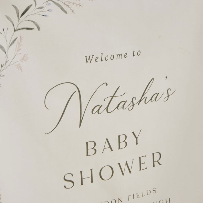 Personalised Baby Shower Welcome Sign by Made Yours
