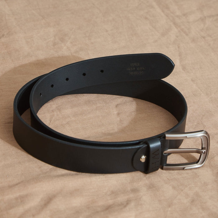 Personalised Black Leather Belt