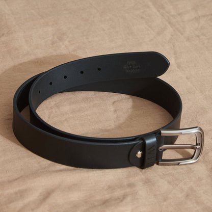Personalised Black Leather Belt