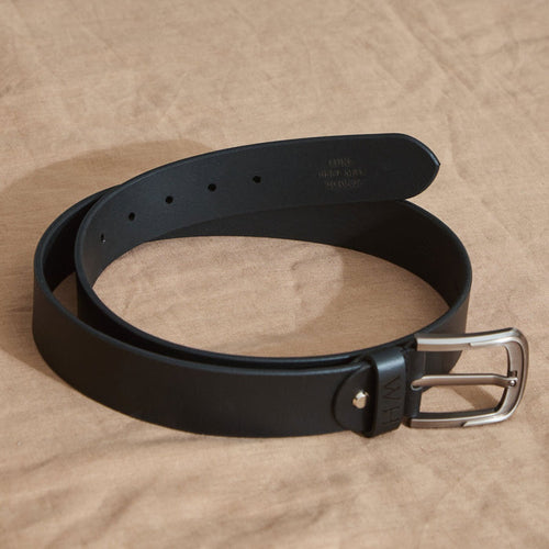 Personalised Black Leather Belt