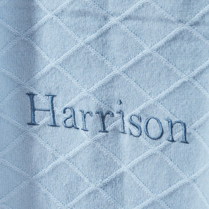 Personalised Blue Cashmere Blanket