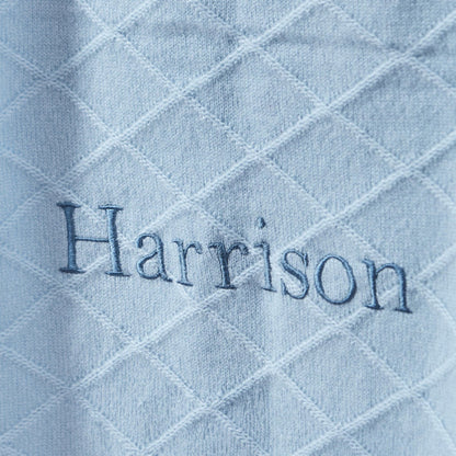 Personalised Blue Cashmere Blanket