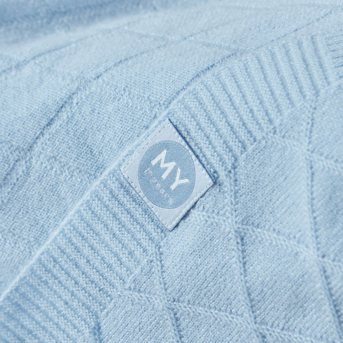Personalised Blue Cashmere Blanket