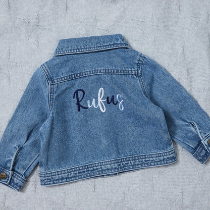 Personalised Blue Name Denim Jacket