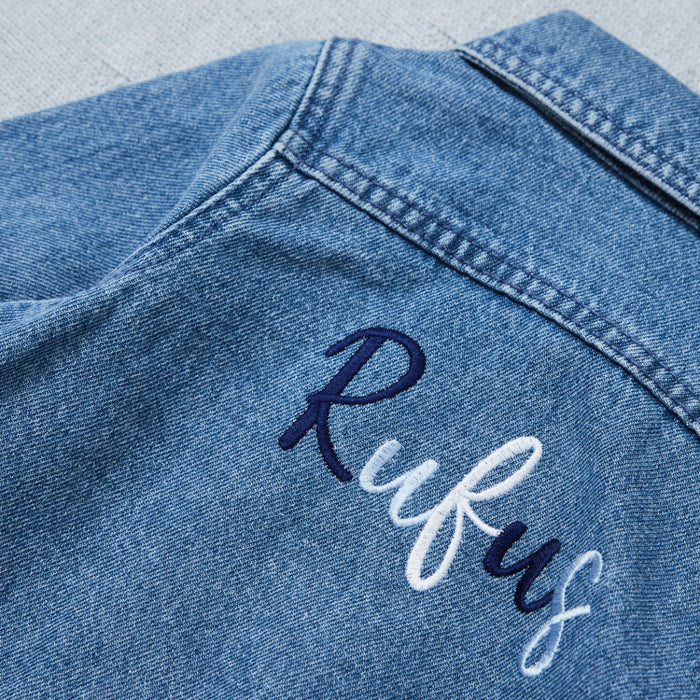 Personalised Blue Name Denim Jacket