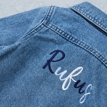 Personalised Blue Name Denim Jacket