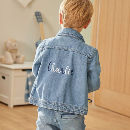 Personalised Blue Name Denim Jacket