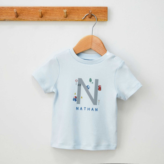 Personalised Blue Road T-Shirt