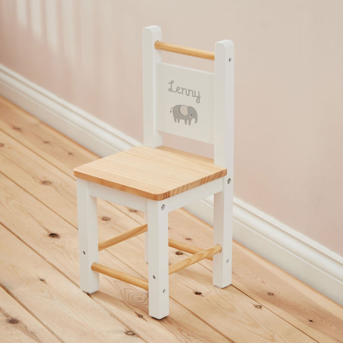 Personalised Born To Be Loved Elephant Wooden Chair FSC®